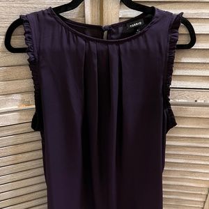 Torrid Dark Purple Sleeveless Blouse